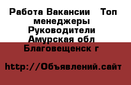 Работа Вакансии - Топ-менеджеры, Руководители. Амурская обл.,Благовещенск г.